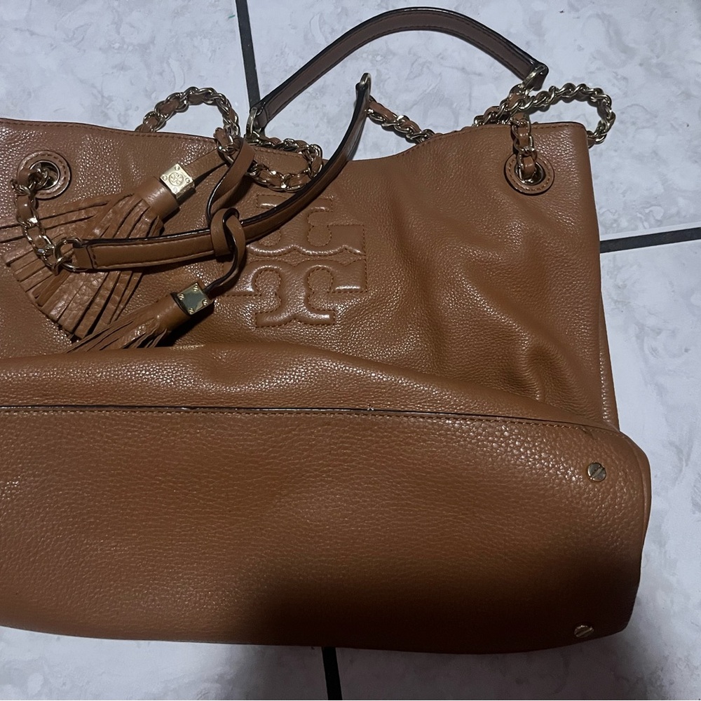 Tory Burch Tan Leather Shoulder Bag